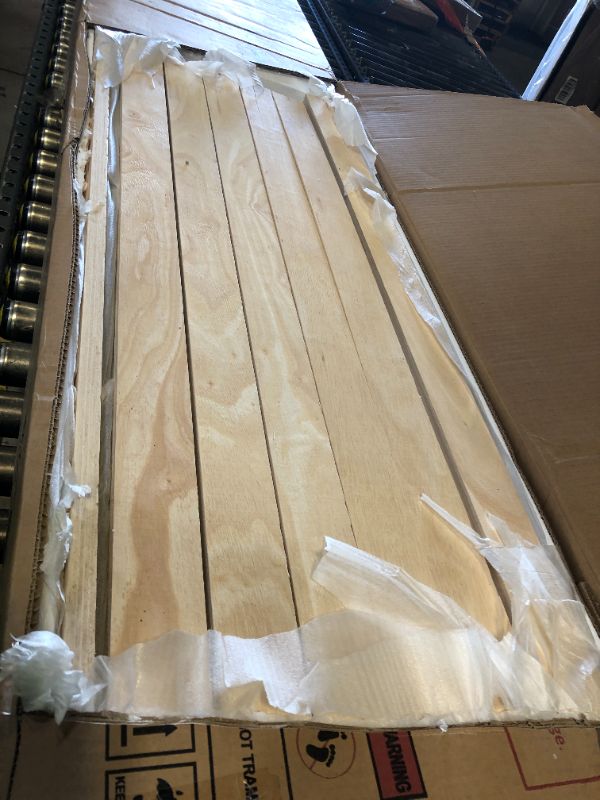 Photo 1 of SPOFLYINN Wooden Platform Bed with Trundle, Wood Playhouse Bed Frame with Roof Design, Storage Shelves, Full Length Safety Guardrail,