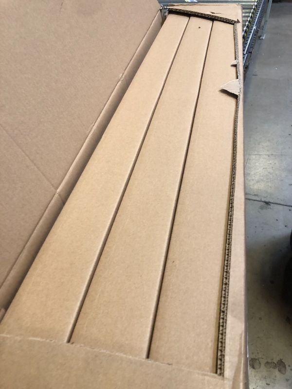 Photo 1 of White Cordless Faux Wood Blinds for Windows with 2 in. Slats - 35 in. W x 36 in. L (Actual Size 34.5 in. W x 36 in. L)
