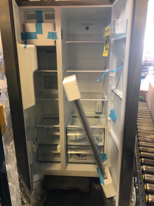 Photo 1 of Kenmore 36" Side-by-Side Refrigerator with Freezer - Accela Chill, Water & Ice Dispenser, Adjustable Glass Shelves, ENERGY STAR Certified, 20 cu. ft. Capacity - Fingerprint Resistant Stainless Steel