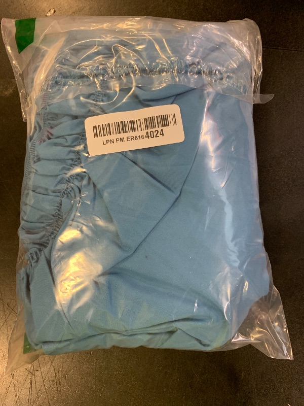 Photo 1 of Wrap Around Dust Ruffle Bed Skirt - Denim Blue - for Queen Size Beds with 18 Inch Drop - Elastic Strap - Adjustable Pleated Bedskirt with Brushed Fabric and Wrinkle Free - For Women, Men, Kids & Teens