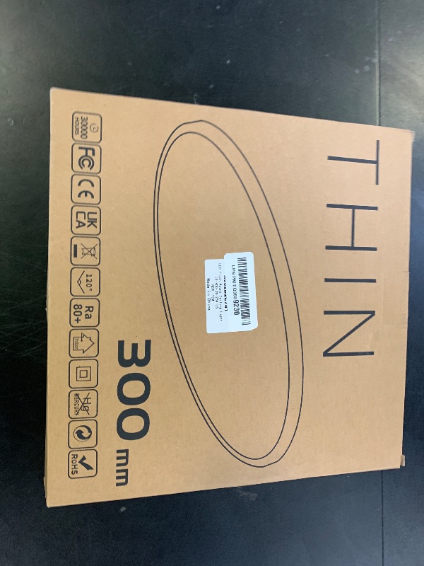 Photo 1 of 12 Inch LED Flush Mount Ceiling Light Fixture, 5000K Daylight White, 3200LM, 24W, Flat Modern Round Lighting Fixture, 240W Equivalent White Ceiling Lamp for Kitchens, Stairwells, Bedrooms.etc.