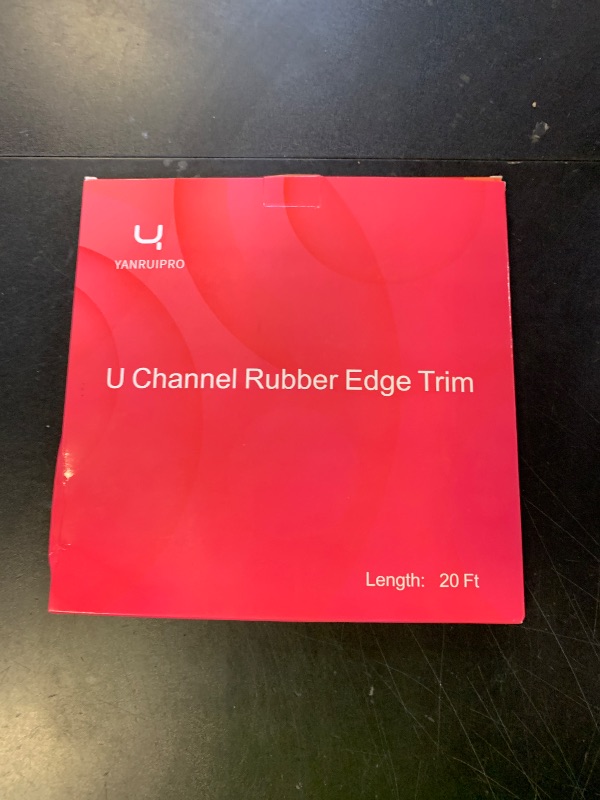 Photo 1 of Rubber Edge Trim, Flexible Edge Trim for Sharp Edge, 1/16" U Channel Edge Protector, Self Adhesive Edge Guards for Car Doors and Sheet Metal Parts, 20Ft, Brown Color