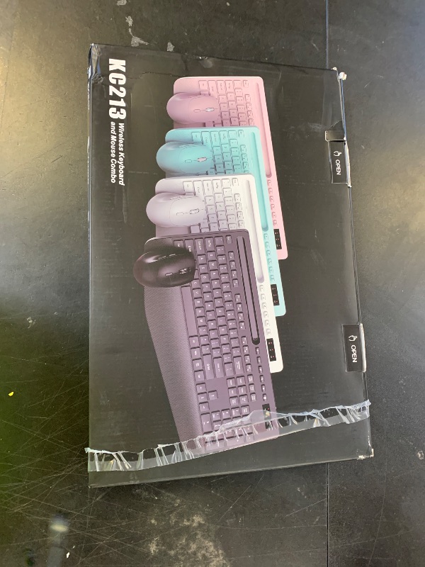 Photo 1 of Wireless Keyboard and Mouse Combo - Full-Sized Ergonomic Keyboard with Wrist Rest, Phone Holder, Sleep Mode, Silent 2.4GHz Cordless Keyboard Mouse Combo for Computer, Laptop, PC, Mac, Windows -Trueque