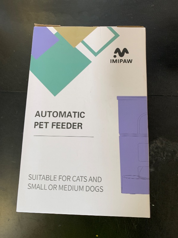 Photo 1 of IMIPAW Automatic Cat Feeders, 3L Timed Cat Dry Food Dispenser, Dual Power Supply, Programmable Portion Size, Auto Pet Feeder for Cats and Small Dogs