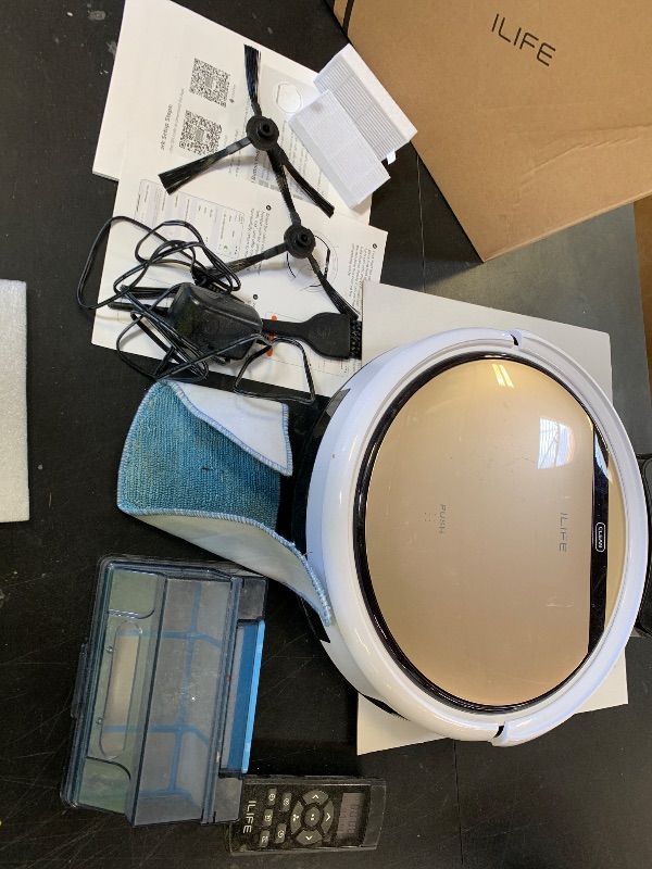 Photo 1 of ILIFE V5s Plus Robot Vacuum and Mop Combo with Wi-Fi/App/Alexa, Automatic Self-Charging Robotic Vacuum Cleaner, Slim and Quiet, Cleans Hard Floors Carpets and Pet Hair (V5s Pro Upgrade Version)