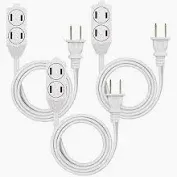 Photo 1 of dewenwils 2 prong 3ft indoor extension cord