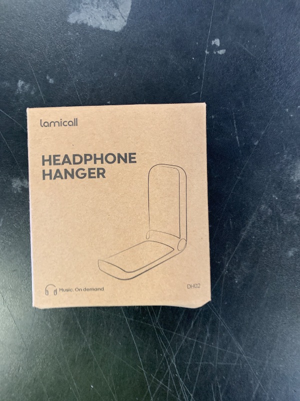 Photo 1 of Lamicall Headphone Stand, Sticky Headset Hanger - Adhesive Headphone Holder Hook Mount, Headset Stand Holder Clip Under Desk, Earphone Clamp for Airpods Max, HyperX, Sennheiser, White