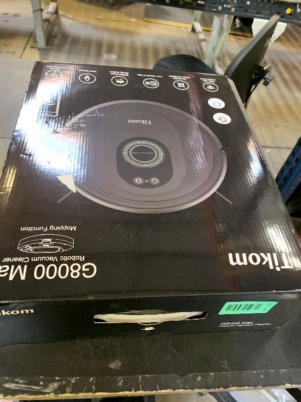 Photo 1 of Tikom Robot Vacuum and Mop Combo, 5000Pa Robotic Vacuum Cleaner, 150 Min Max, App & Remote Control, Ideal for Hard Floor, Carpet, Pet Hair, Self-Charge(G8000 Max)