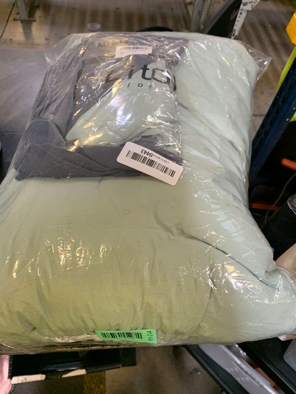 Photo 1 of Litanika Queen Comforter Set Sage Green, 3 Pieces Lightweight Comforters Queen Size Solid Bedding Comforters Sets, Down Alternative Comforter Bed Set Quilt Blanket