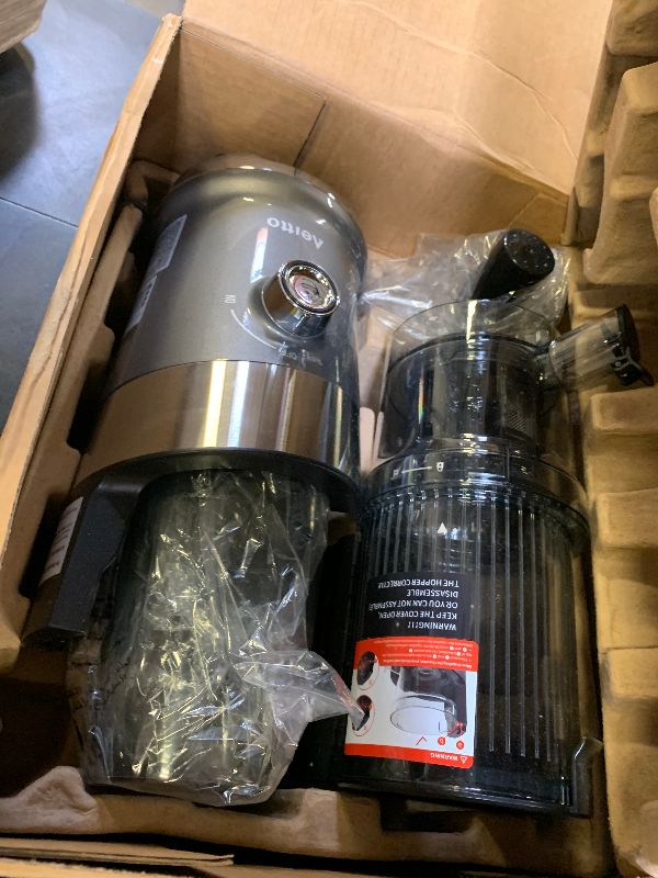 Photo 1 of Aeitto Cold Press Juicer, Juicer Machines with Large Feed Chute, Fits Whole Vegetables and Fruits, Professional Juice Maker, Easy to Clean, High Juice Yield, Easy to Assemble