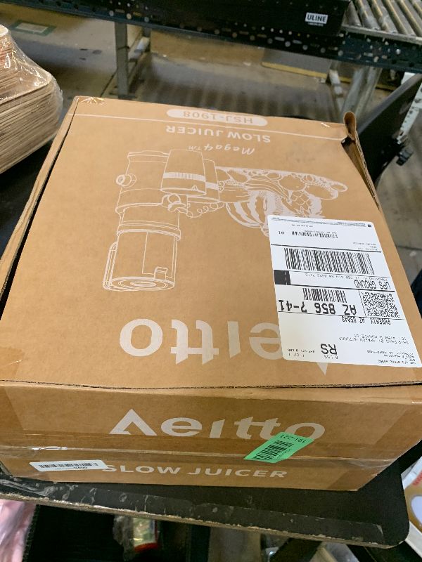 Photo 1 of Aeitto Cold Press Juicer, Juicer Machines with Large Feed Chute, Fits Whole Vegetables and Fruits, Professional Juice Maker, Easy to Clean, High Juice Yield, Easy to Assemble