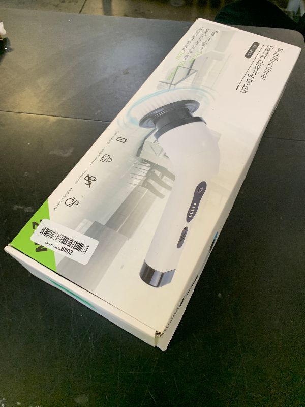 Photo 1 of Electric Spin Scrubber, Cordless Cleaning Brush, Shower Scrubber with 9 Brush Heads 2H Power Dual Speed, Adjustable Extension Handle, IPX7 Waterproof for Tub Tile Floor Car, O-White.