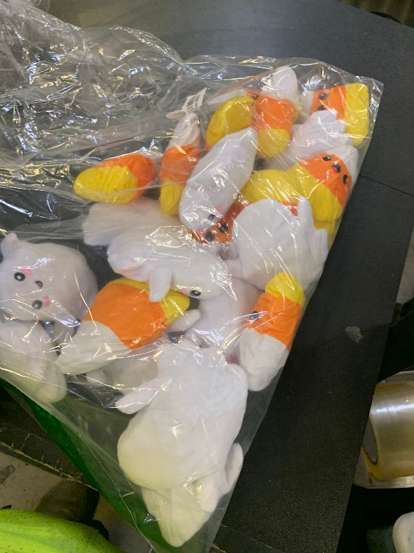 Photo 1 of Simgoing 24 Pieces Halloween Stuffed Plush Toys Ghost and Corn Candy Shaped Plush Toys for Halloween Party Supplies Decoration