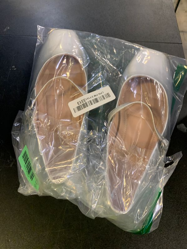 Photo 1 of ATHMILE Mary Jane Shoes Women Ballet Flats Shoes for Women Slip on Comfortable Dressy Adjustable Strap for Work Office Business Casual Silver
