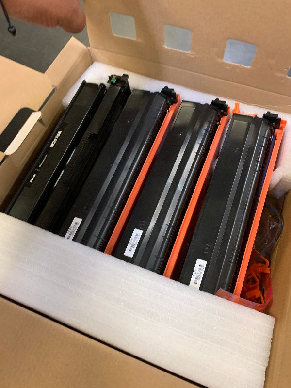 Photo 1 of 206A Toner Cartridges 4 Pack (with Chip) Compatible Replacement for HP 206A 206X for Color Laserjet Pro MFP M283fdw M283cdw M283fdn M282nw Pro M255dw M255nw M283 M255 Printer W2110A W2110X High Yield