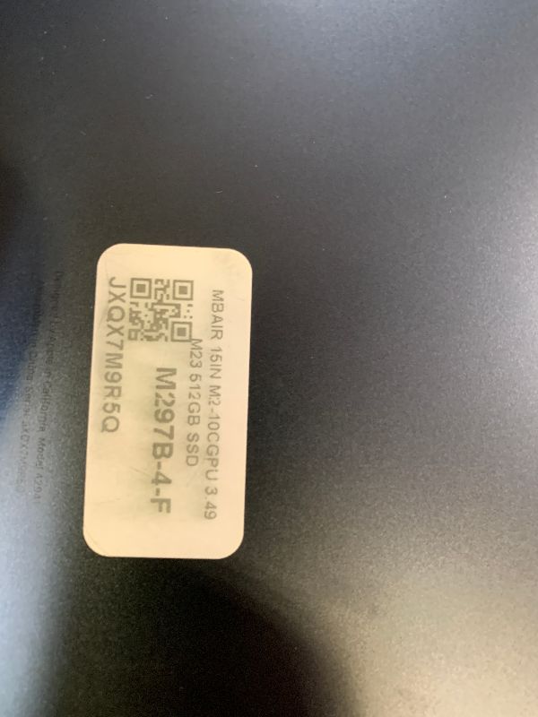 Photo 1 of 2023 Apple MacBook Air with Apple M2 Chip with 8-Core CPU/10-Core GPU (15-inch, 8GB RAM, 512GB SSD Storage) (QWERTY English) Midnight (Renewed Premium)