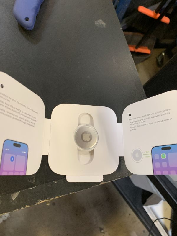 Photo 1 of Apple AirTag. Keep Track of and find Your Keys, Wallet, Luggage, Backpack, and More. Simple one-tap Set up with iPhone or iPad