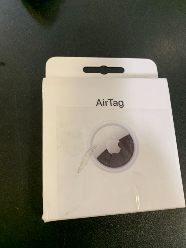 Photo 1 of Apple AirTag. Keep Track of and find Your Keys, Wallet, Luggage, Backpack, and More. Simple one-tap Set up with iPhone or iPad