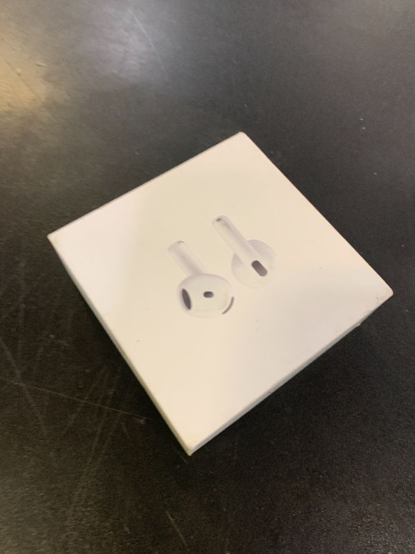 Photo 1 of Apple AirPods 4 Wireless Earbuds, Bluetooth Headphones, Personalized Spatial Audio, Sweat and Water Resistant, USB-C Charging Case, H2 Chip, Up to 30 Hours of Battery Life, Effortless Setup for iPhone