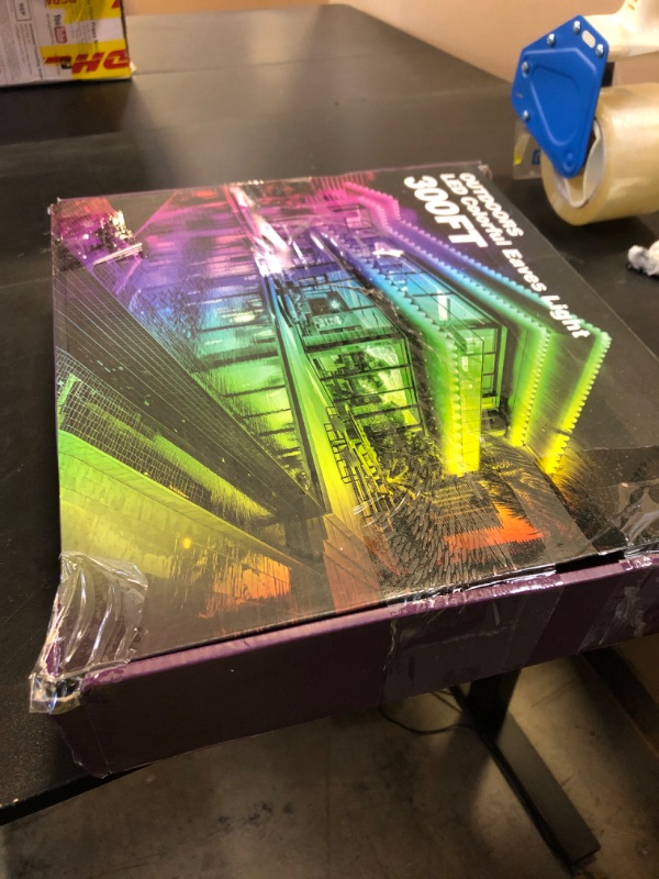 Photo 1 of 300FT Permanent Outdoor RGB Lights - IP67 Waterproof with Smart App Control Remote, DIY Scene Modes, Music Synchronization, Eaves Light for Garden Decor, Deck, Christmas, Party, Party, Halloween,Roof