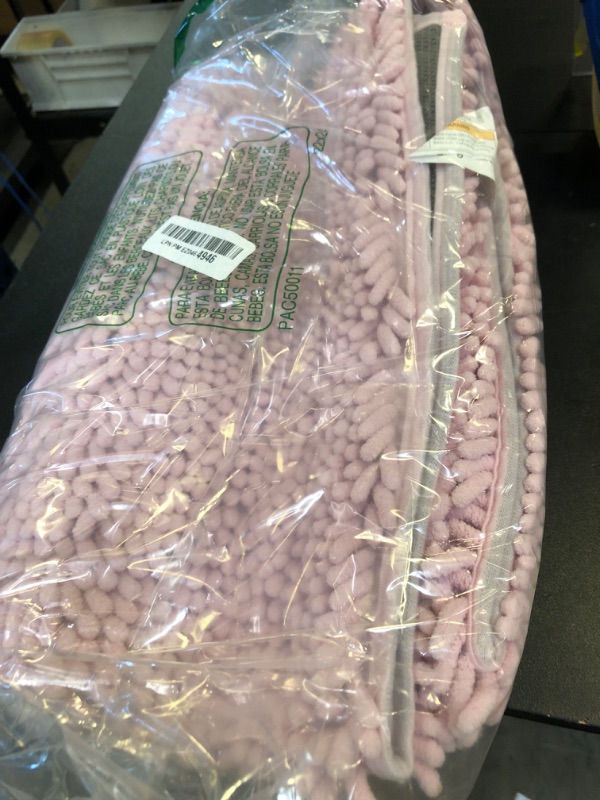 Photo 1 of Smiry Luxury Chenille Bathroom Rugs 30x20, Extra Soft and Absorbent Shaggy Bath Mat, Machine Washable, Non-Slip Plush Carpet Runner for Tub, Shower, and Floor, Home Decor Accessories, Pink