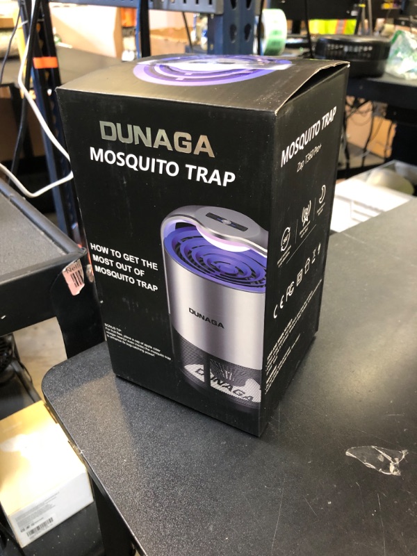 Photo 1 of Automatic Home Insect Trap – Indoor Fly, Gnat, and Mosquito Traps with 10 Sticky Glue Boards,Auto Gray