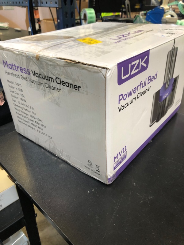 Photo 1 of Mattress Vacuum Cleaner,Bed Vacuum Cleaner with UV-C Light,16Kpa,140°F Heat,Ultrasonic,Anion,Handheld Vacuums for Bed,Sofa,Couch,Crib(Corded, Purple)
