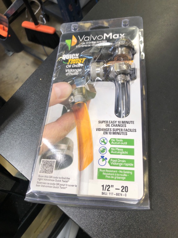 Photo 1 of ValvoMax Oil Drain Valve - Quick Twist Oil Drain Plug for DIY Oil Changes At Home in 10 Minutes - No Tools, No Mess, No Cleanup - 1/2-20 Thread Size - Made in USA