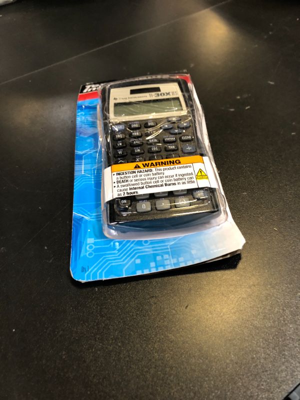 Photo 1 of Texas Instruments TI-30XIIS Scientific Calculator, Black with Blue Accents