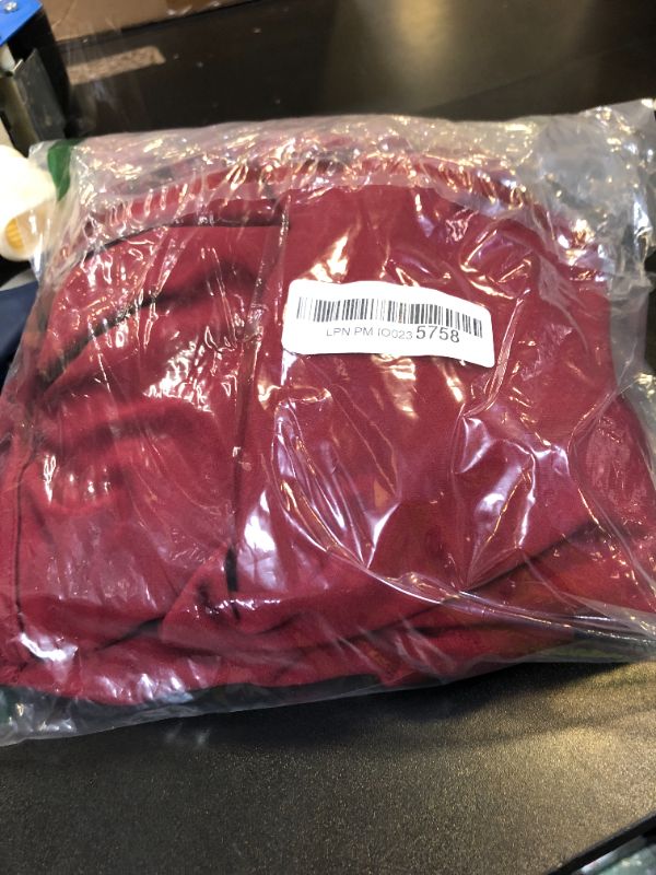 Photo 1 of LYANER Women's Deep V Neck Ruffle Short Sleeve Wrap Swing A Line Flared Cocktail Party Midi Dress Wine Red Medium
