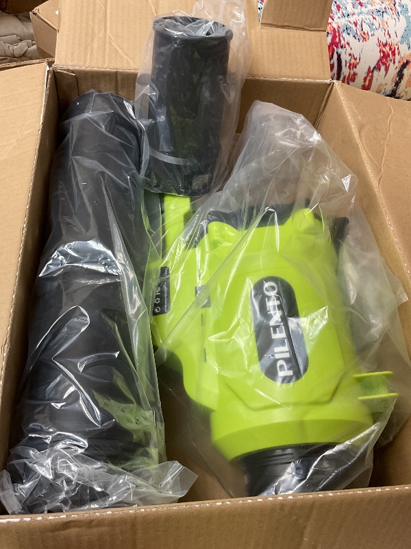 Photo 1 of Leaf Blower Cordless with 2 x 4.0Ah Battery Operated and Fast Charger, 650CFM 280MPH Electric Leaf Blower, 3 Speed Mode, 20V Powered Handheld Blowers for Lawn Care, Blowing Leaves, Small Gravel, Green