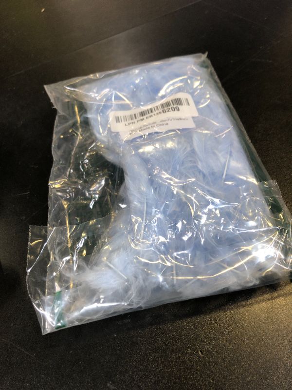 Photo 1 of 100pcs Light Blue Feathers Fluffy Turkey Marabou Feathers 4-6 Inches for Crafts Dream Catcher Fringe Trim Colored Feathers Fly Tying Material