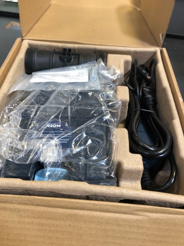 Photo 1 of Moen Flo Smart Water Monitor and Automatic Shutoff Sensor, Wi-Fi Connected Water Leak Detector for 1-1/4-Inch Diameter Pipe, 900-002