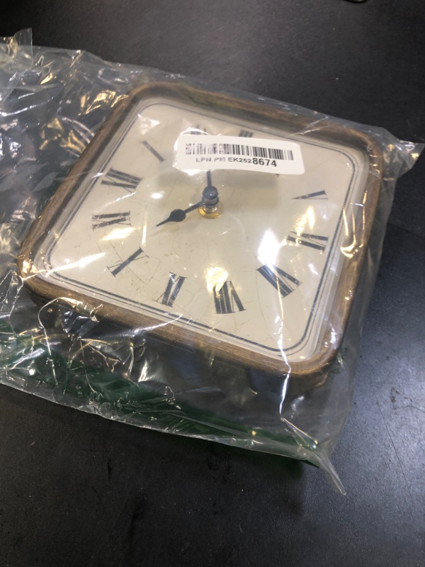 Photo 1 of NIKKY HOME Vintage Silent Non-Ticking Table Clock, Shelf Desk Top Clock Battery Operated, Retro Home Decor for Bedroom Living Room Mantel Desktop Countertop, Gold