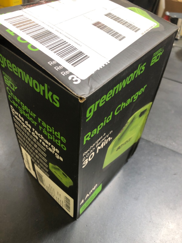 Photo 1 of Greenworks PRO 80V Lithium Ion Single Port Rapid Battery Charger GCH8040