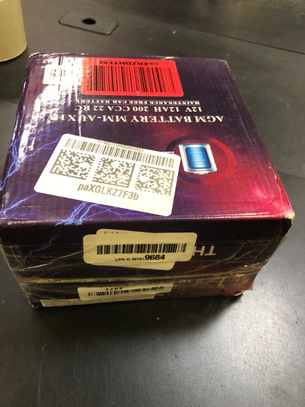 Photo 1 of Mighty Max Battery MM-AUX12 Auxiliary Battery 12V 12Ah, 20RC, 200 CCA Rechargeable AGM Car Battery