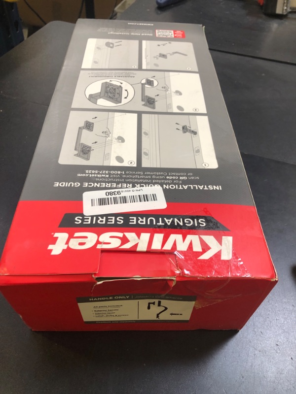 Photo 1 of Kwikset San Clemente Front Door Handle No Lock, Entry Handleset Exterior with Interior Reversible Handed Lever, Non-Locking, Matte Black, Deadbolt Not Included, with Microban Protection
