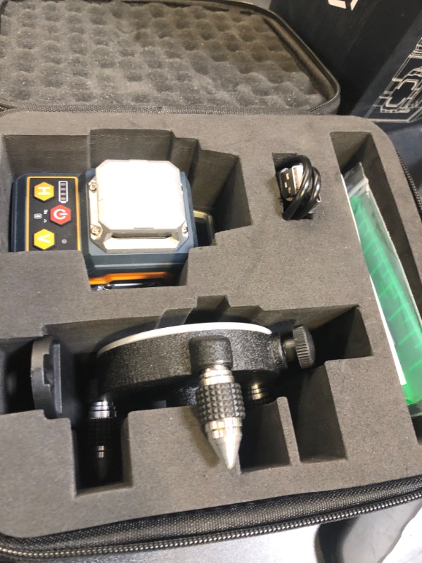 Photo 1 of 3x360° Laser Level with Remote&APP Control, CIGMAN Green Self Leveling Cross Line Laser for Construction and Picture Hanging, 3D Vertical/Horizontal Line, Magnetic Rotating Stand Included, CM-S01