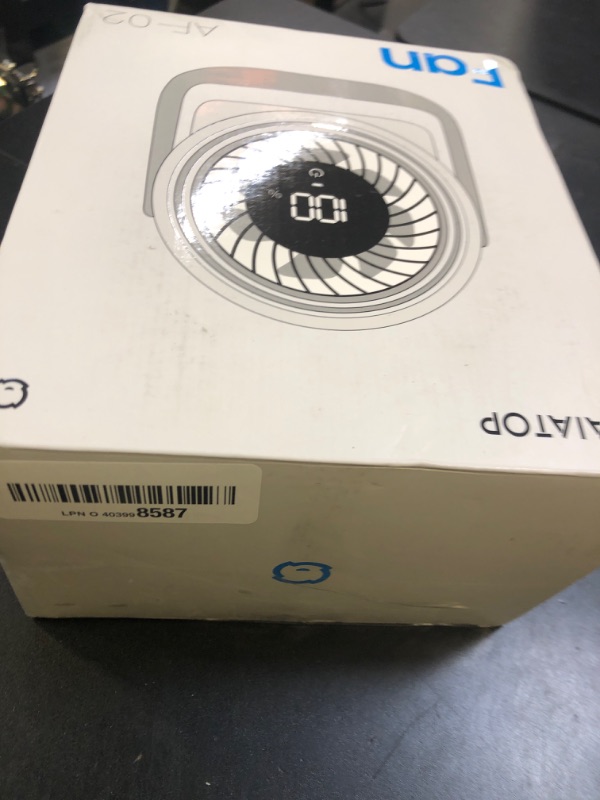 Photo 1 of Gaiatop Desk Fan with Touch Control, 4000mAh Battery, 5 Speeds Ultra Quiet Bedroom Fan with LED Display, 90° Tilt, 7.7 Inch USB-C Rechargeable Desktop Fan for Dorm Office Room Home Office, Beige