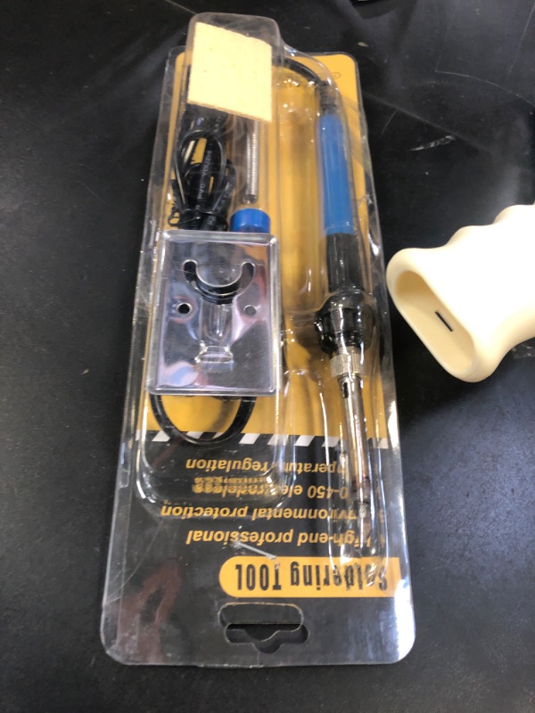 Photo 1 of 9-in-1 Soldering Kits, [Upgraded] 60W Adjustable Temperature Welding Tool with ON-Off Switch, 5pcs Soldering Iron Tips, Solder Wire, Y Type Soldering Iron Stand (Light Blue)