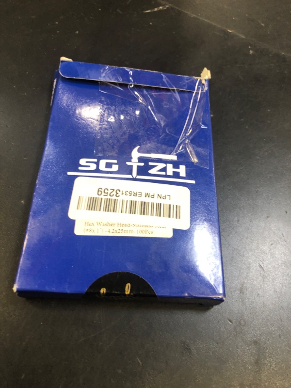 Photo 1 of #8 x 1" Sheet Metal Screws 100PCS 410 Stainless Steel Hex Washer Head Fast Self Tapping Screws by SG TZH