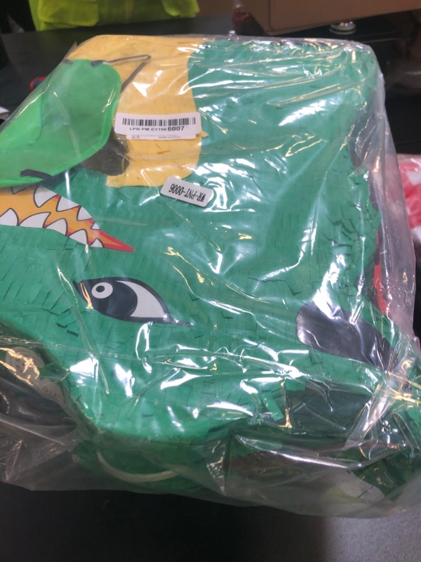 Photo 1 of WERNNSAI Dragon Piñata - Dinosaur Party Supplies Dino Piñata Bundle with Blindfold and Stick for Boys Kids Dragon Theme Birthday Party Game Decorations (15.5" x 10" x 3")