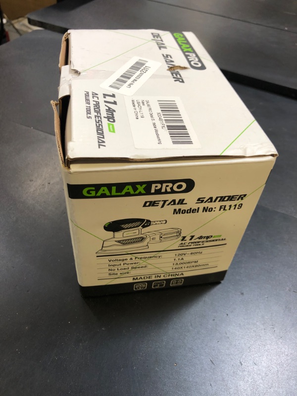 Photo 1 of GALAX PRO Detail Sander, 1.1A Powerful Motor, 13000 OPM Compact Electric Sander with 20Pcs Sandpapers and Dust box, Soft Grip Handle for Comfortable Woodworking