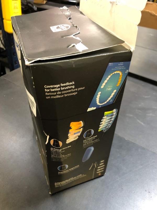 Photo 1 of Philips Sonicare DiamondClean Smart 9500 Electric Toothbrush, Sonic Toothbrush with App, Pressure Sensor, Brush Head Detection, 5 Brushing Modes and 3 Intensity Levels, Black, Model HX9923/11
