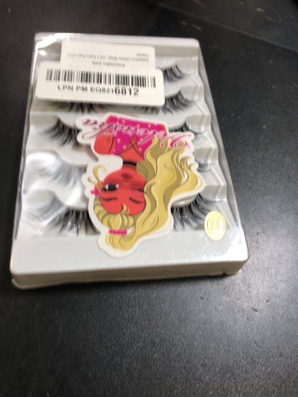 Photo 1 of Veleasha Lashes Wispy False Eyelashes 100% Handmade Eyelashes Natural Look Fake Lashes Lightweight Lashes with Soft Clear Band 5 Pairs Pack (G2)