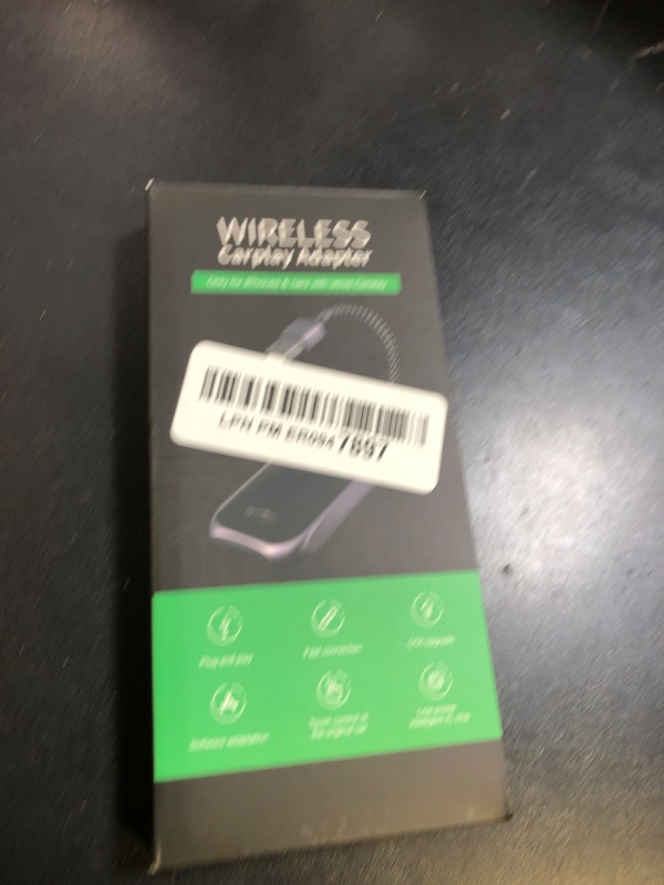 Photo 1 of Wireless Carplay Adapter, 2025 Upgrade Converts Wired to Wireless Adapter for iPhone, Auto Connect Dongle for Apple Car Play, Bluetooth No Delay Control for Cars from 2016 and iOS 10+, Black