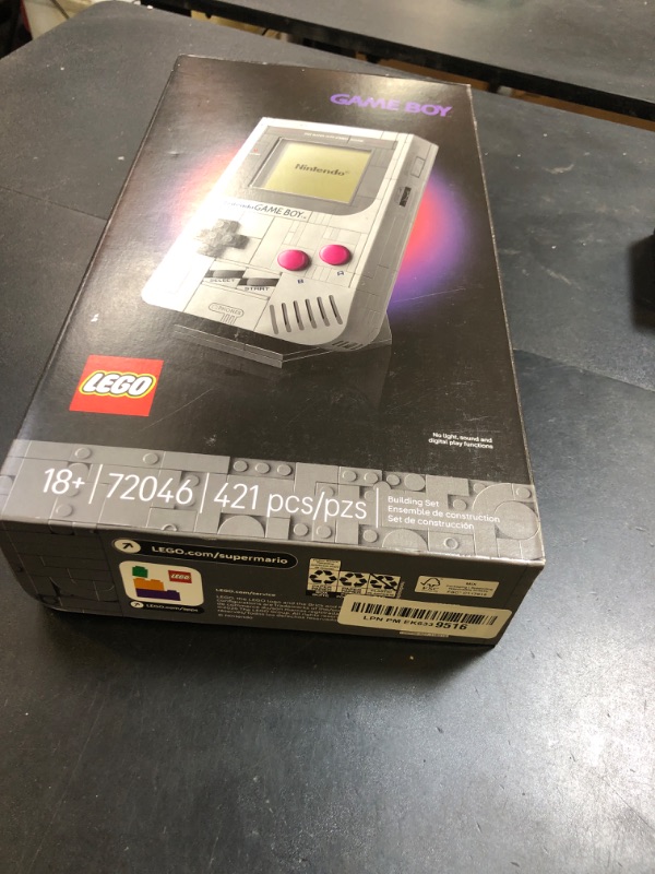 Photo 1 of LEGO Super Mario Game Boy - Retro Building Sets for Adults, Ages 18+ - Collectible Model with Game Paks and Display Stand - Birthday Gifts for Men & Women - 72046
