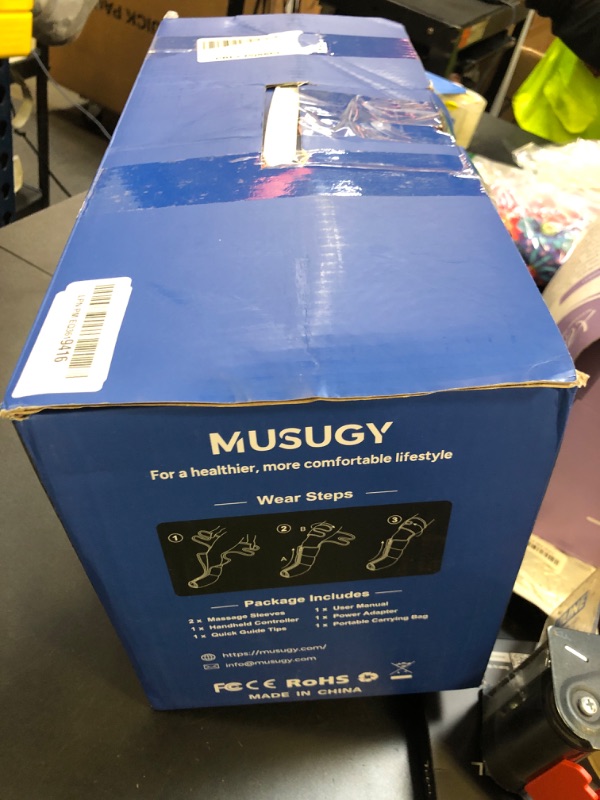 Photo 1 of Musugy Leg Massager with Heat and Compression : Sequential Compression Boots with 6 Modes,9 Intensity and 3 Heat for Circulation and Pain Relief - Christmas Birthday for Mom, Dad, Athletes, Gym
