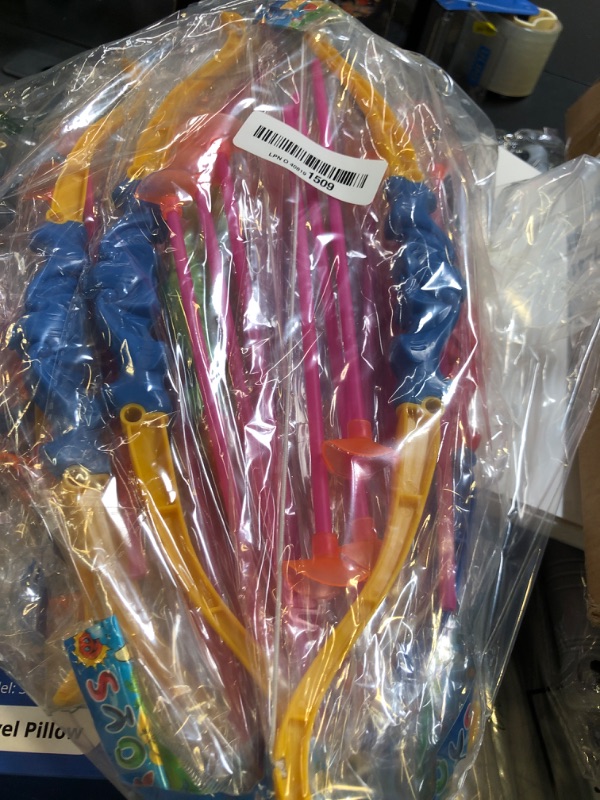 Photo 1 of Restroma 12 Pack Kids Bow and Arrow Mini Bow Arrow Toy Plastic Archery Shooter Game for Boys Girls Outdoor Sport Fun Game Birthday Gifts