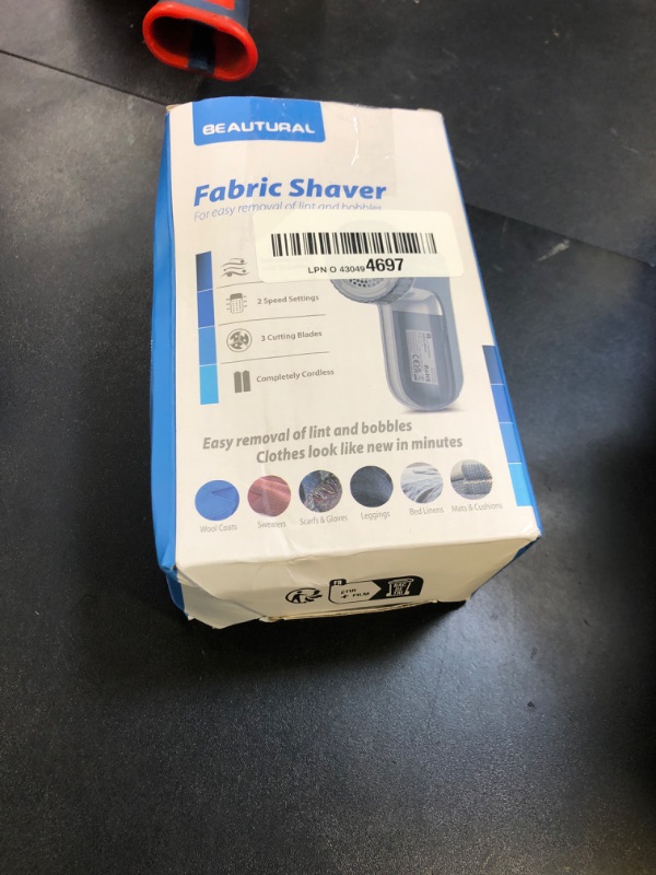 Photo 1 of BEAUTURAL Fabric Shaver and Lint Remover, Sweater Defuzzer with 2-Speeds, 2 Replaceable Stainless Steel Blades, Battery Operated, Remove Clothes Fuzz, Lint Balls, Pills, Bobbles Gray